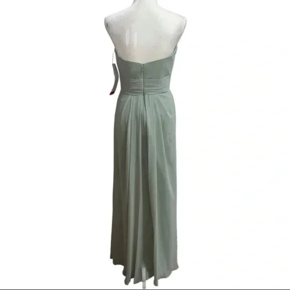 NEW NWT Bill Levkoff Strapless Maxi Gown In Pistachio Sage Green - Picture 6 of 11